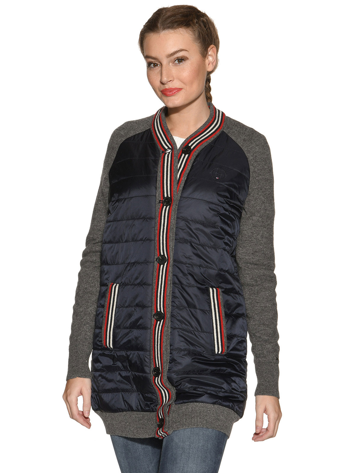 A Tommy Hilfiger Bryony Combo Long Bomber A Tommy Hilfiger Bryony Combo Long Bomber